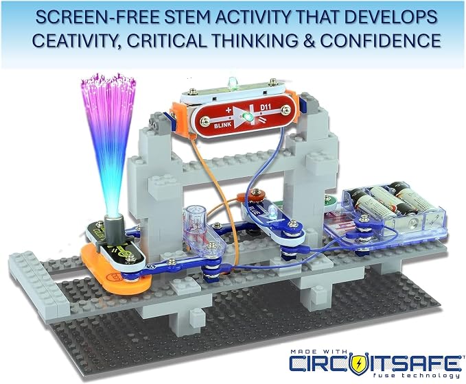 Snap Circuits BRIC: Structures | Brick & Electronics Exploration Kit | Over 20 Stem & Brick Projects | Full Color Project Manual | 20 Parts | 75 BRIC-2-Snap Adapters | 140+ BRICs