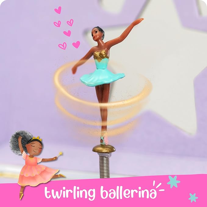 Giggle & Honey® Musical Ballerina Jewelry Box for Girls | Music Boxes for Little Girls | Toddler Jewelry Box for 4 Year Old Kids | Toys for Toddlers | Birthday Gifts for Kids 5, 6, 7, 8, 9 Years