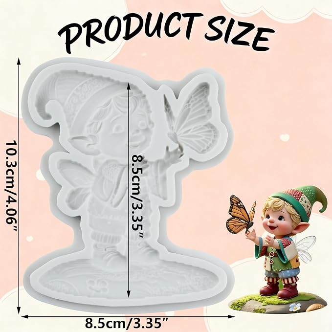 Elf Boy Polymer Clay Mold Butterfly Fairy Silicone Molds for DIY Craft Epoxy Resin Casting Polymer Clay Tools Crafts Air Dry Jewelry Making