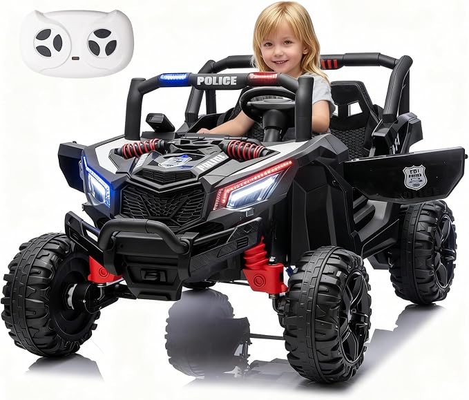 4WD UTV 24V Ride On Toys for Big Kids Ride On 2 Seater Ride On Toys Kids | 2 Seater Ride On Car for Kids Side-by-Side UTV Electric Cars for Kids Electric Ride Car Ride On Toys for Kids 4-8