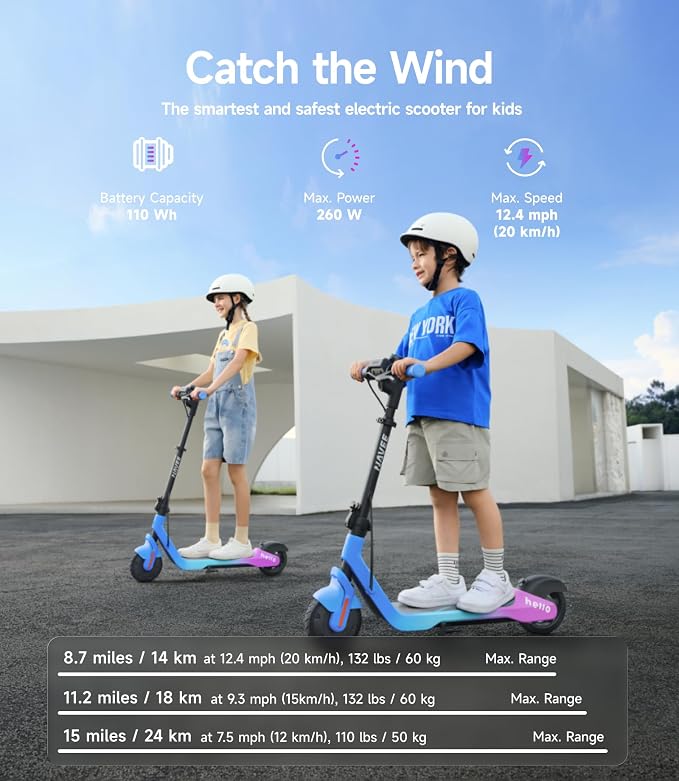 NAVEE K100 Series Electric Scooter for Kids 5-11, Adjustable Handlebar/Speed, Digital Pet, 12.4/9.9/7.5 mph, Safe Brake, Foldable, RGB Lights, Smart APP, Growing Adventurer Gift for Boys Girls, UL2272