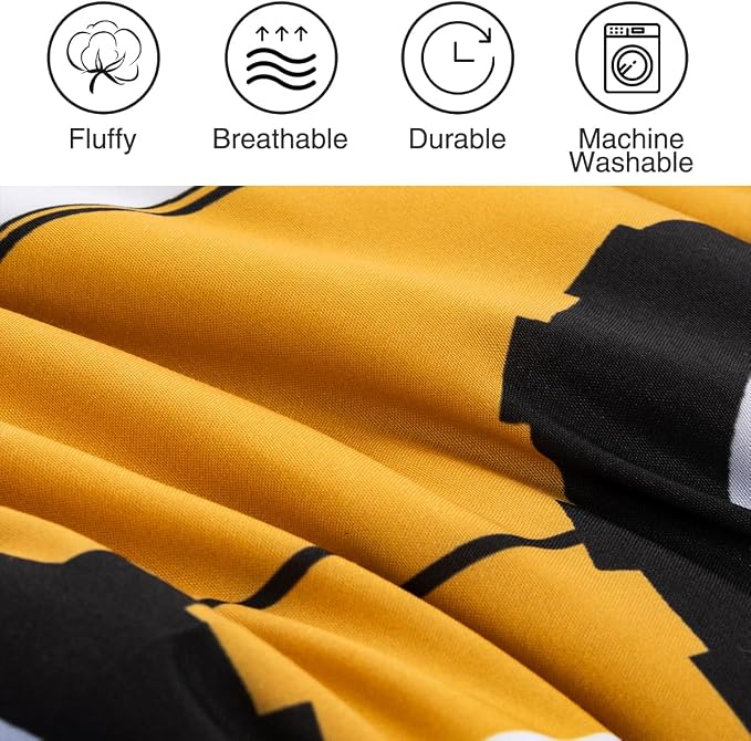 Holawakaka Trucks Tractors Cars Boys 5-Piece Bedding Comforter Sheet Set,Twin Size Cartoon Construction Car Excavator Print Kids Bed in A Bag, Excavator Mixer Truck Printed Bed Sets (White Twin)
