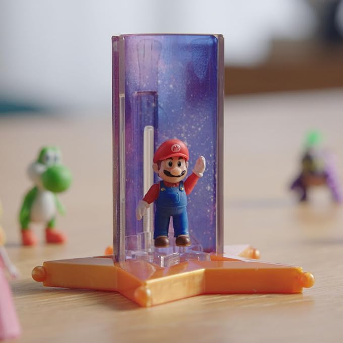 The Super Mario Galaxy Movie – 1.5” Mini Figures with Star Launcher Accessory 6-Pack Bundle - Includes Mario, Luigi, Yoshi, Princess Peach, Bowser Jr., and Wonder Bowser Jr.