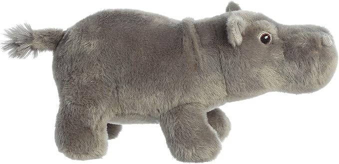 Aurora® Responsibly Made Eco Nation™ Hippopotamus Stuffed Animal - Ideal for Playtime Adventures - Perfect for Birthdays or Just Because - Gray 10.5 Inches