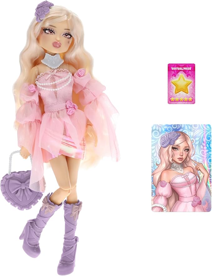 PhatMojo Dress to Impress - Winter Rose Fashion Doll - Series 1-11.5-Inch Tall - Includes DLC Code Redeemable on Roblox - Officially Licensed Doll