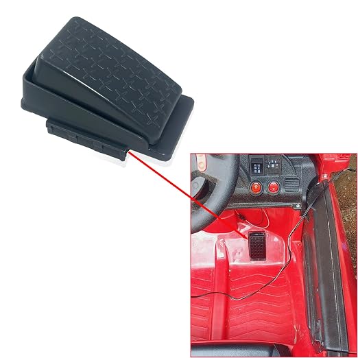 2 Pin 12-Volt 24-Volt Foot Pedal Switch Replacement Parts for Ride On Toys Kids Electric Cars 6V 12V 24V Accelerator Switch Trax Jeep SUV Truck Tractors Black Socket