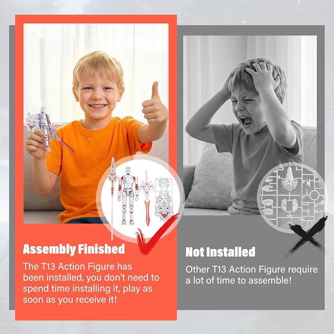 T13 Action Figure Set Assembled-3D Printed Multi-Jointed Movable Dummy 13，Titan 13 Action Figure, Birthday Gifts for Boys, Girls Desktop Decorations