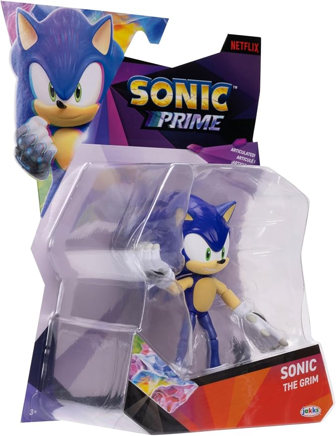 Sonic The Hedgehog Prime 5-inch Sonic The Hedgehog - The Grim Action Figure 13 points of Articulations. Ages 3+ (Officially licensed by Sega and Netflix)