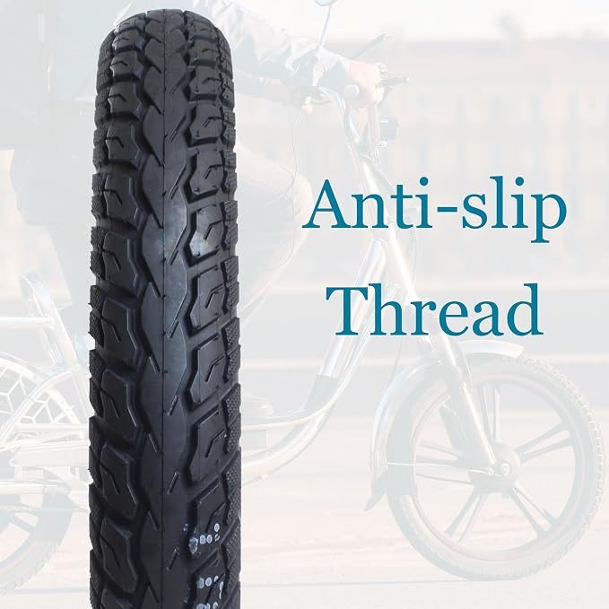 Libereco 2 Pack Electrc Bike Tire 14x2.125 (57-254 for 10" Rim) with 2 Bent Valve Tubes 3 Tire Levers Anti-Slip Folding E-Bike Tire, Kids Bike Tire