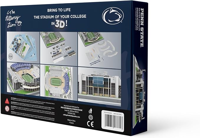 Pro-Lion 3D Jigsaw Puzzle of Beaver Stadium – 134 Pieces | Penn State Nittany Lions College Football Model | NCAA Football Stadium Building Kit | Creative Gift for Men, Boys & Kids Aged 8+