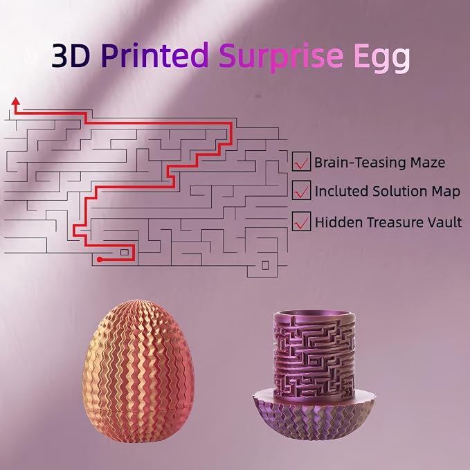 Maze Egg Money Puzzle Box for Kids & Adults, 4 Logic Challenge Brain Teaser Sensory Toy, Hidden Compartment Cash Gift Holder, Birthday Graduation Gifts for Teens, Road Trip Travel Game