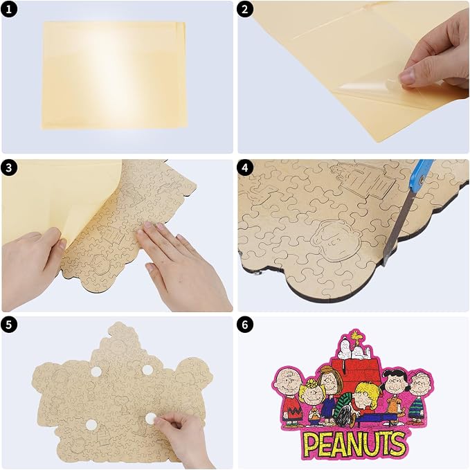 Peanuts Snoopy Puzzles for Adults – Charlie Brown Wooden Jigsaw Puzzles, 200 Pieces Unique Shaped Wooden Puzzle, Family Game, 5MM Thick, Officially Licensed Merchandise – Friends, 13.1" x 10.6"