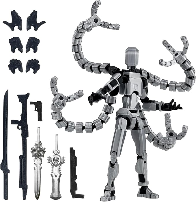 T13 Already Assembled Action Figure Accessories,T13 Multi-Jointed Movable,for Collectors Desktop Decorations t-13 Movability 3D Printed Toys