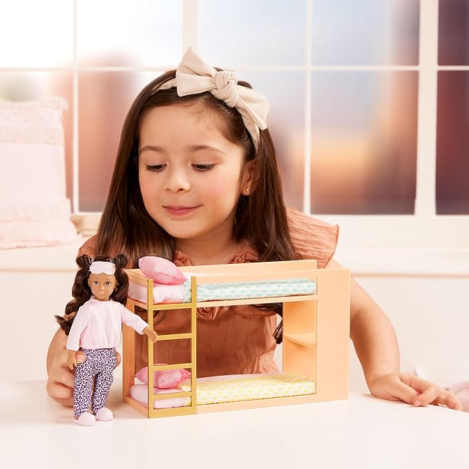 Lori – Bunk Bed Set for Mini Dolls – Bedroom Furniture for 6-Inch Dolls – Dollhouse Accessories – 3+ Years– Urban Chic Bunk Bed
