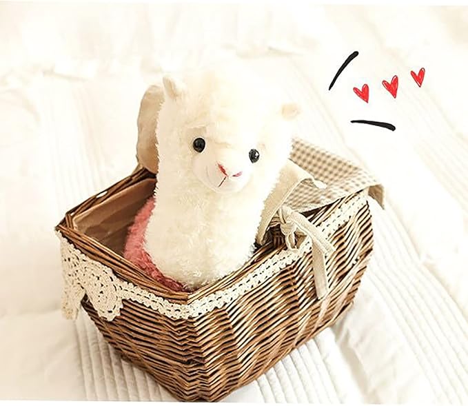 YUKOUQIAN Llama Stuffed Animal Cute Llama Plush Alpaca Toy 9.8 inch for Girls Boys 2 Pieces(Alpaca)