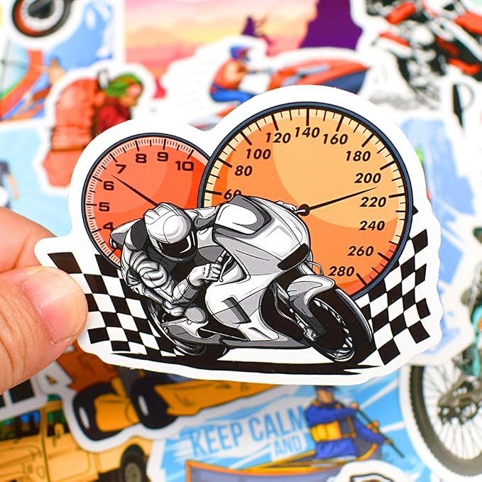 QTL Sport Stickers for Teens Kids Sport Stickers for Water Bottle Skateboard Laptop Waterproof Vinyl Packs 50Pcs
