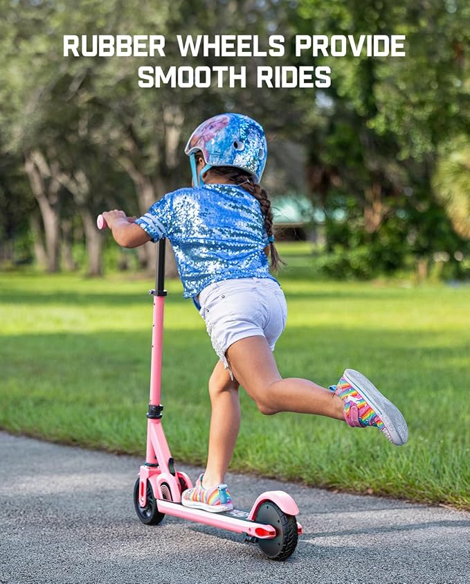 FanttikRide C9 Kids Electric Scooter Ages 8-12, Foldable for Kids 3.9-5.2 ft, 132 lbs, 5 Miles Range, Up to 40 mins Ride Time, 2 Safe Max Speed 6/10 MPH, 3 Adjustable Heights