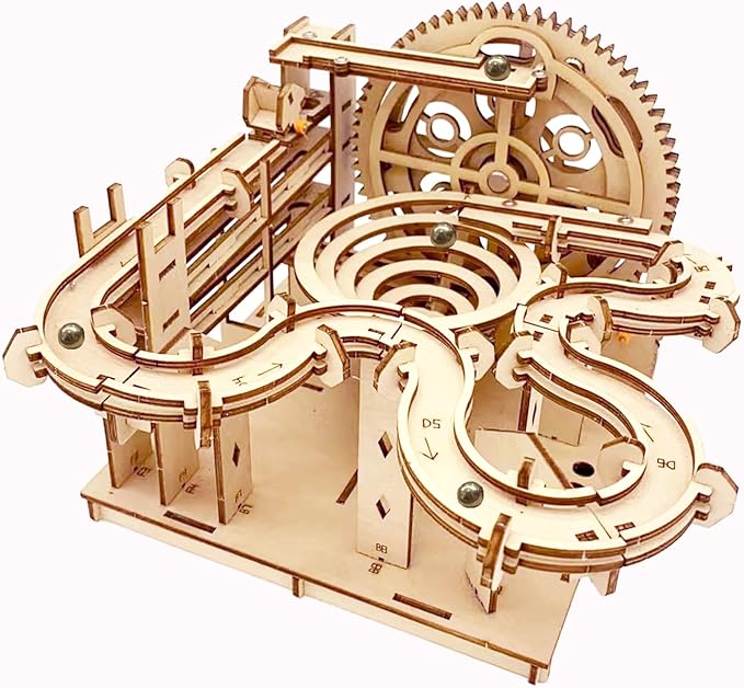 3D Puzzle Wooden Marble Run for Adults DIY Mechanical Puzzle Assembly Wood Crafts to Build Wood Model Kit for Adult Age 14+ Years Old
