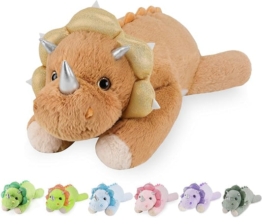 gnomantic Dinosaur Weighted Stuffed Animals, Plush Pillow for Kids | 22 Inch, 4.5lbs