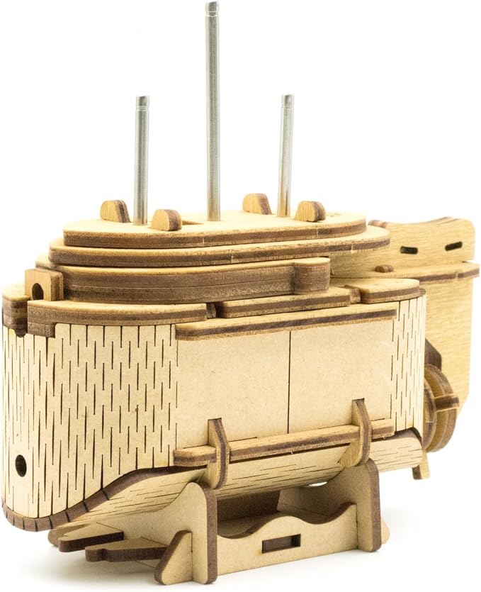 Tesla's Boat-Escape Room Game in a Box-Electronic Puzzle Box-Brain Teaser Puzzle Box-3D Wooden Puzzle for Adults - Money Puzzle Box for Cash Gift - Birthday GiftBox MoneyBox