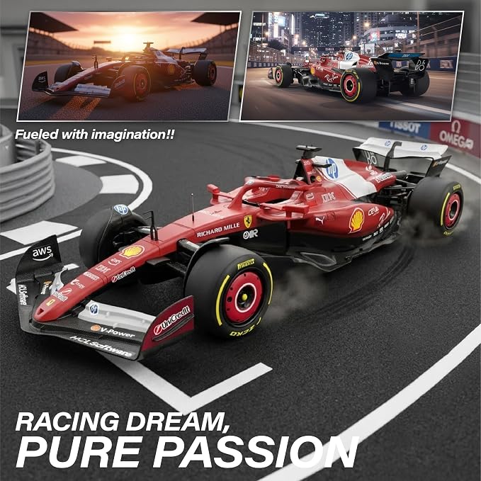 Voltz Toys Licensed 1:12 F1 Ferrari SF-25 Remote Control Vehicle - RC Series for Kids and Adults - 2.4GHz Racing Toy for Gift (1:12 Ferrari SF-25)