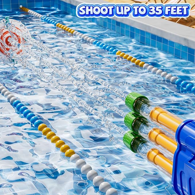 4 Pack Water Guns for Kids Adults, Summer Outdoor Water Toys Swimming Pool Game, Beach Water Game Fighting Play Pool Toys for Boys Girls Kids Ages 4-8, 8-12