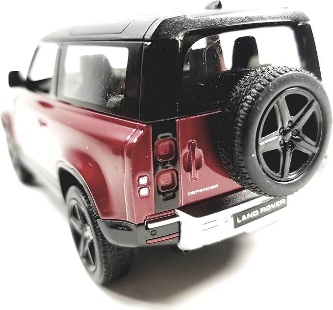 KiNSMART - Land Rover Defender 90 1:36 Scale 5" Die Cast Metal Model Toy SUV (Candy Apple Red)