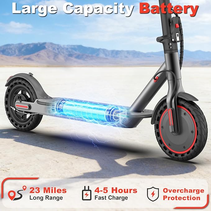 VOLPAM Electric Scooter, 350W/500W/800W/1000W/250W Powerful Motor & 19/22/ 9 MPH Top Speed, 16-28-10 Miles Long Range, Folding E Scooter Choice