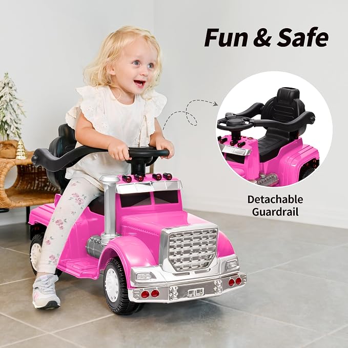 Outfunny 3-in-1 Ride on Push Car for Toddler 1-3 Years with Handle & Music