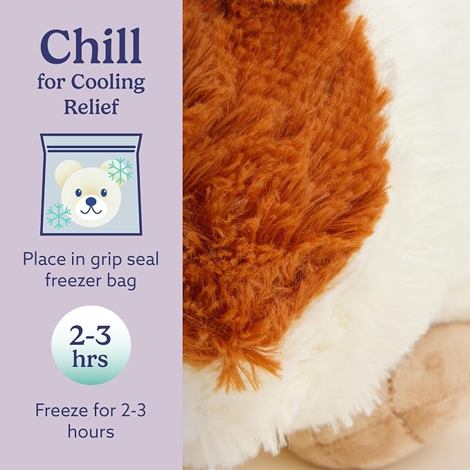 warmies Microwavable & Weighted Stuffed Animals, Guinea Pig - Heated Stuffed Animal Plushie for Warmth & Comfort - Cute Soft Plush Toys for Adults & Children (Boys, Girls, Babies & Toddlers)