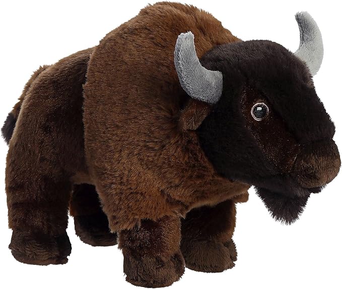 Aurora® Responsibly Made Eco Nation™ Bison Stuffed Animal - Ideal for Playtime Adventures - Perfect for Birthdays or Just Because - Brown 9 Inches