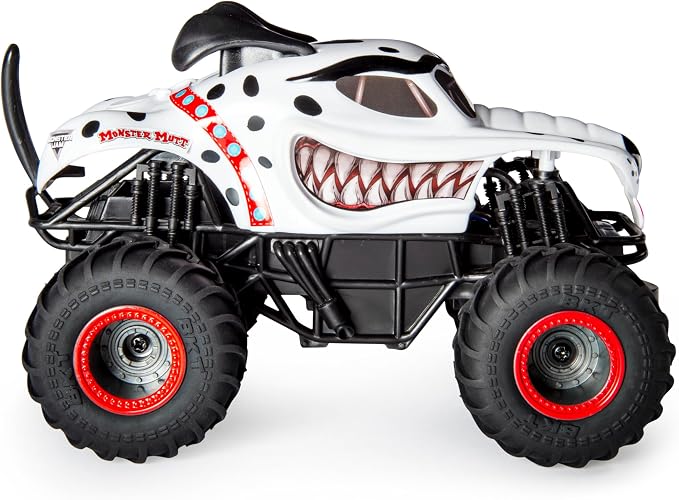 Monster Jam, Official Monster Mutt Dalmatian Remote Control Monster Truck for Boys and Girls, 1:24 Scale, 2.4 GHz, Kids Toys for Ages 4-6+