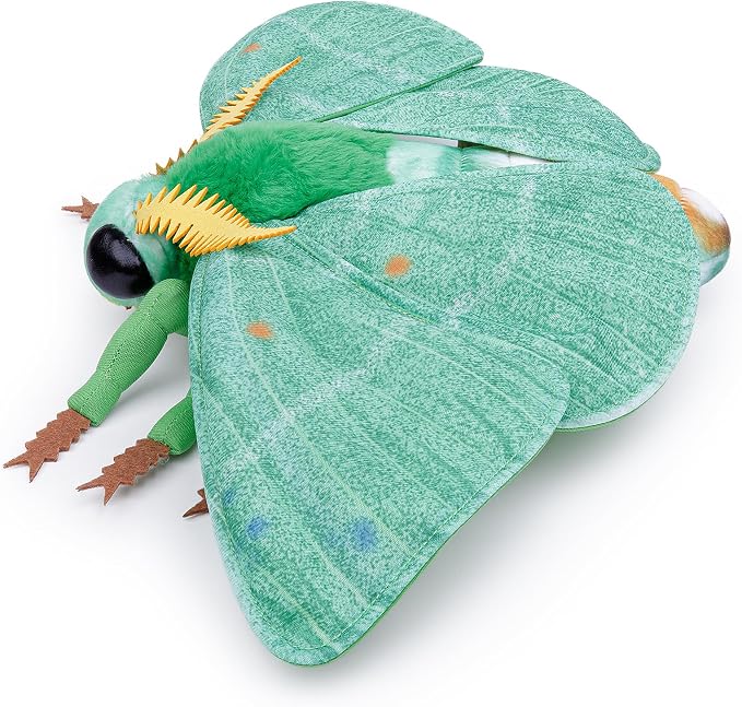 Simulation Emerald Moth Plush Toy, 26in Realistic Emerald Moth Stuffed Animal Children's Toys