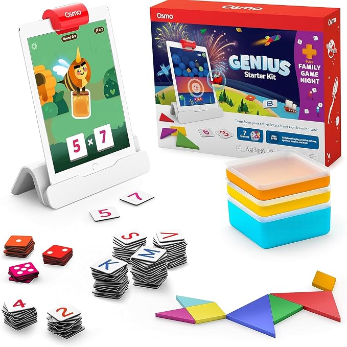 Osmo Genius Starter Kit for Kids Ages 6–10 | 7 Educational Learning Games | iPad Compatible | Educational STEM Learning System | Base Included (7 Games iPad)