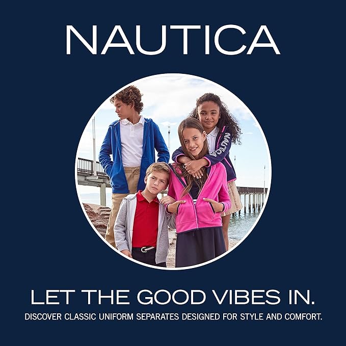Nautica girls School Uniform Pull-on Scooter Skirt With Undershorts, Knit Waistband & Functional Pockets