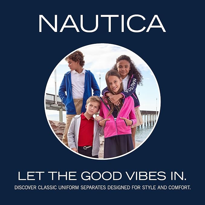 Nautica girls School Uniform Pull-on Scooter Skirt With Undershorts, Knit Waistband & Functional Pockets
