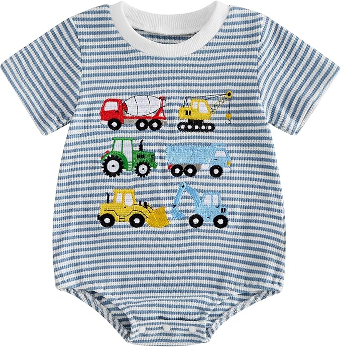 Kavousa Baby Boy Clothes Summer Baby Boy Bubble Romper Short Sleeve Jumpsuit One Piece Outfit Newborn Infant Clothing
