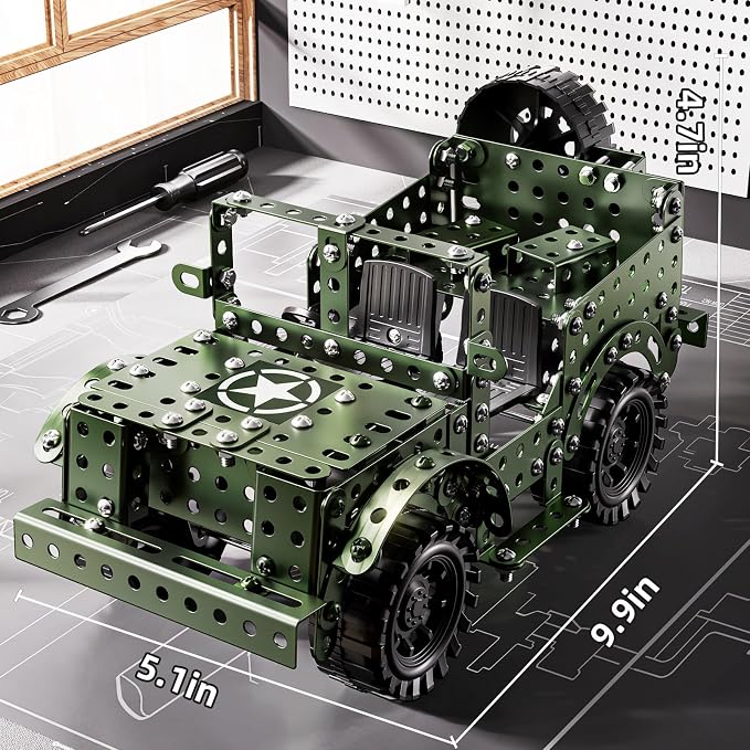 Metal Model Truck Kits - STEM Projects for Kids Ages 8-12, Assembly Educational Building Toys Model Car Toys for Kids Boys Girls 8 9 10 11 12 Years Old