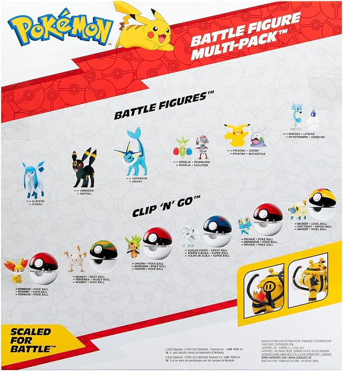 Pokémon Battle Figure 10 Pack – Nine 2-inch Battle Figures and One 4.5-inch Battle Figure