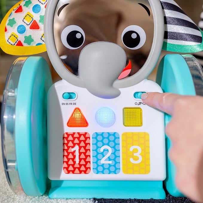 Baby Einstein Chase & Tap Earl Crawling Baby Toy, with Mirror and Music, Ages 6 Months and Up
