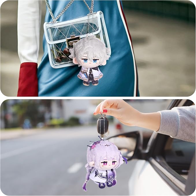 UTIEHD Anime Game HSR Character Keychain Pendant, 4 Inch Collectible Figure for Backpacks Bags and Keys for Fans