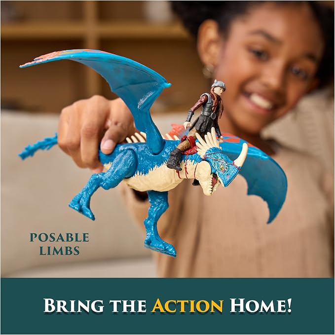DreamWorks Dragons, How to Train Your Dragon, Deadly Nadder & Astrid, Viking Duo Action Figures, Kids Toys for Boys Ages 4 and up