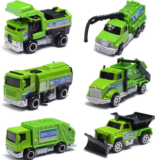 Oriate Sanitation Educational Mini Die-cast Car Model Set 1:64, Sewage Suction Cleaning Car, Garbage Trucks & Other Indoor & Outdoor Toy Car, Christmas, Birthday Easter Gifts for Boys and Girls 3+