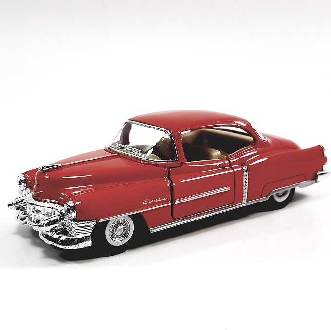 KiNSMART 1953 Cadillac Series 62 1:43 O Scale 5 Inch Die Cast Metal Model Classic Ventage Toy Car (Cherry Red)