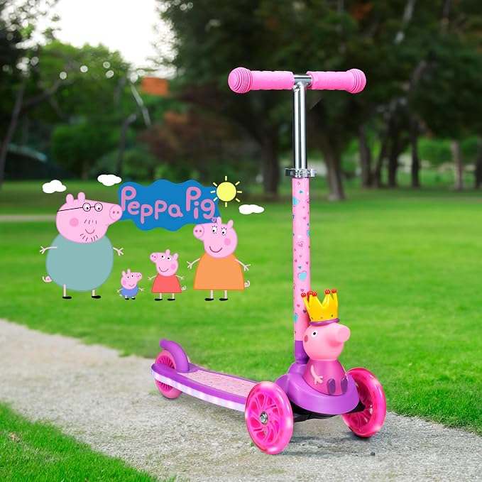 Kick Scooter for Kids, 3 Wheel Self Balancing, Light Up LED Wheels