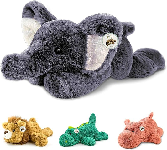 YOUBLEK 20" | 4 Pounds Weighted Stuffed Animals,Sensory Comfort Plush Throw Pillow Toy, Soft for Home & School, Kawaii Plushies Hugging Toy Gifts for Kids & Adults (Elephant, 20 inch 4 Pounds)