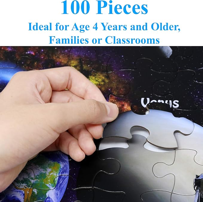 Think2Master Solar System & Space Exploration 100 Pieces Jigsaw Puzzle Best Gift. 23.4” X 16.5”