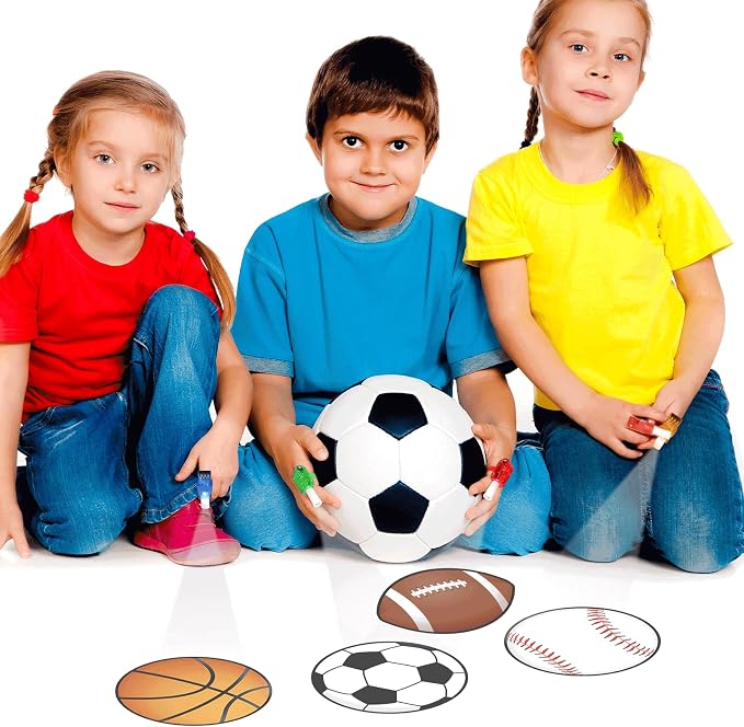 36 PCS Sport Party Favors Soccer LED Light Up Finger Lights, Glow in the Dark Football Basketball Baseball Party Finger Flashlight Bulk for Sport Goodie Treat Bag Stuffers Game Birthday Party Supplies