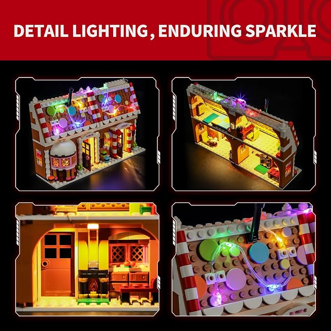 BRIKSMAX 2.0 Light Kit Compatible with Lego Festive Gingerbread House 40809 Building Sets- LED Lighting Kits (Accessories Only), Cable-Hiding Tech for Display, Gifts & Collectors