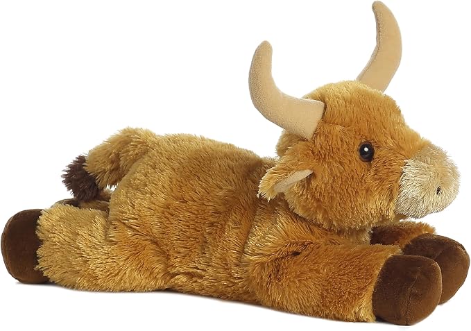 Aurora® Adorable Flopsie™ Toro Bull™ Stuffed Animal - Used to Create Imaginative Play Adventures - Perfect for Birthdays, Kids and Adults, All Ages - Brown 12 Inches